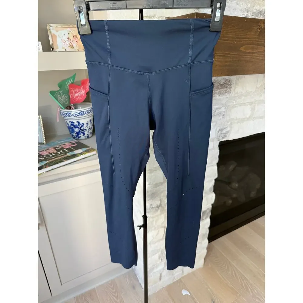 Brooks Women's Navy Method 7/8 Tights Running Tights Size XS